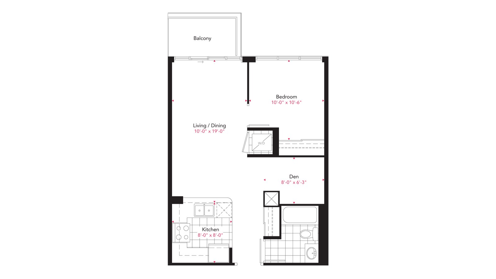 Residence 08 floor plan at Gemma by Pinnacle International in Mississauga, Ontario