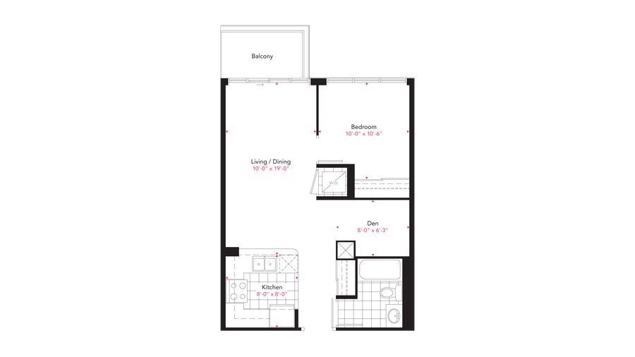 The Residence 08 new home model plan at the Gemma by Pinnacle International in Mississauga