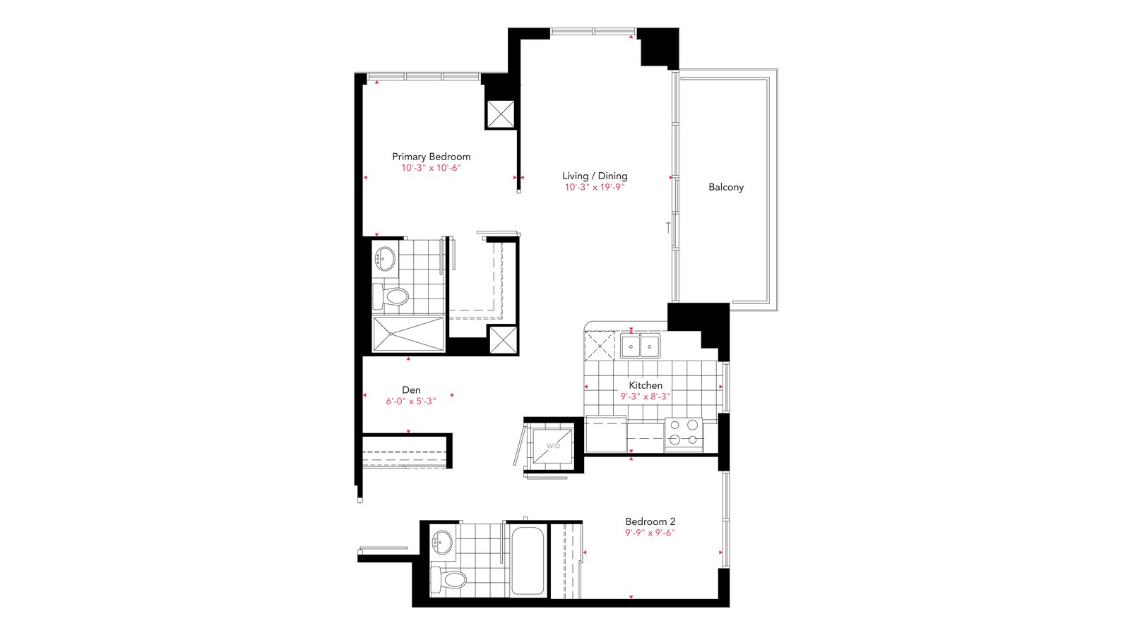 Residence 09 floor plan at Gemma by Pinnacle International in Mississauga, Ontario
