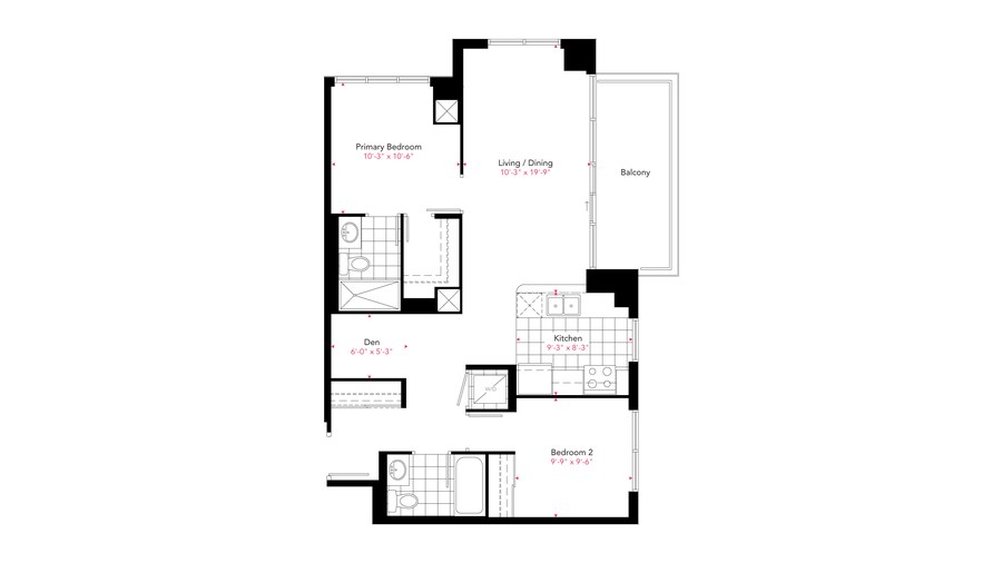 The Residence 09 new home model plan at the Gemma by Pinnacle International in Mississauga