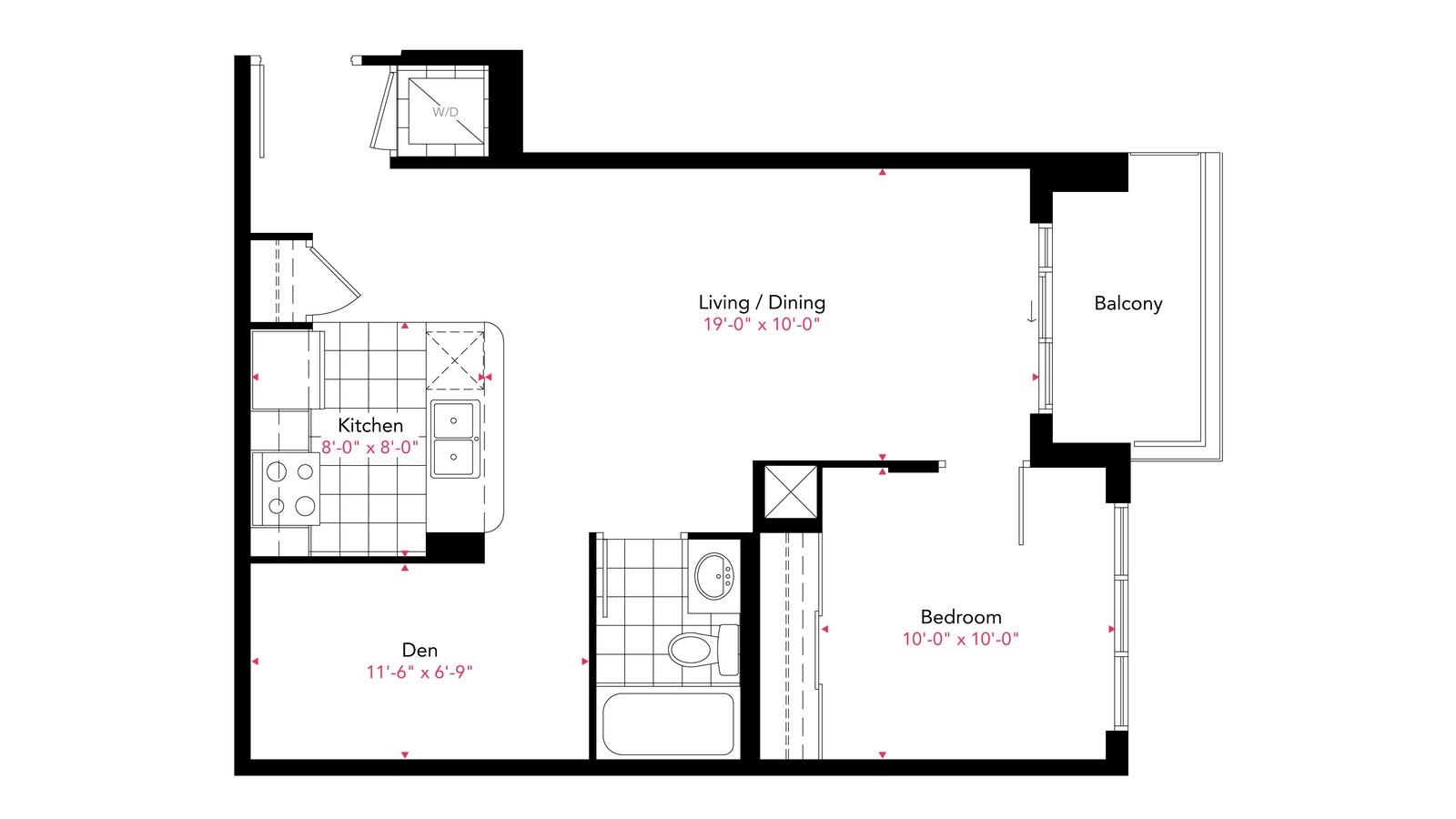 Residence 10 floor plan at Gemma by Pinnacle International in Mississauga, Ontario