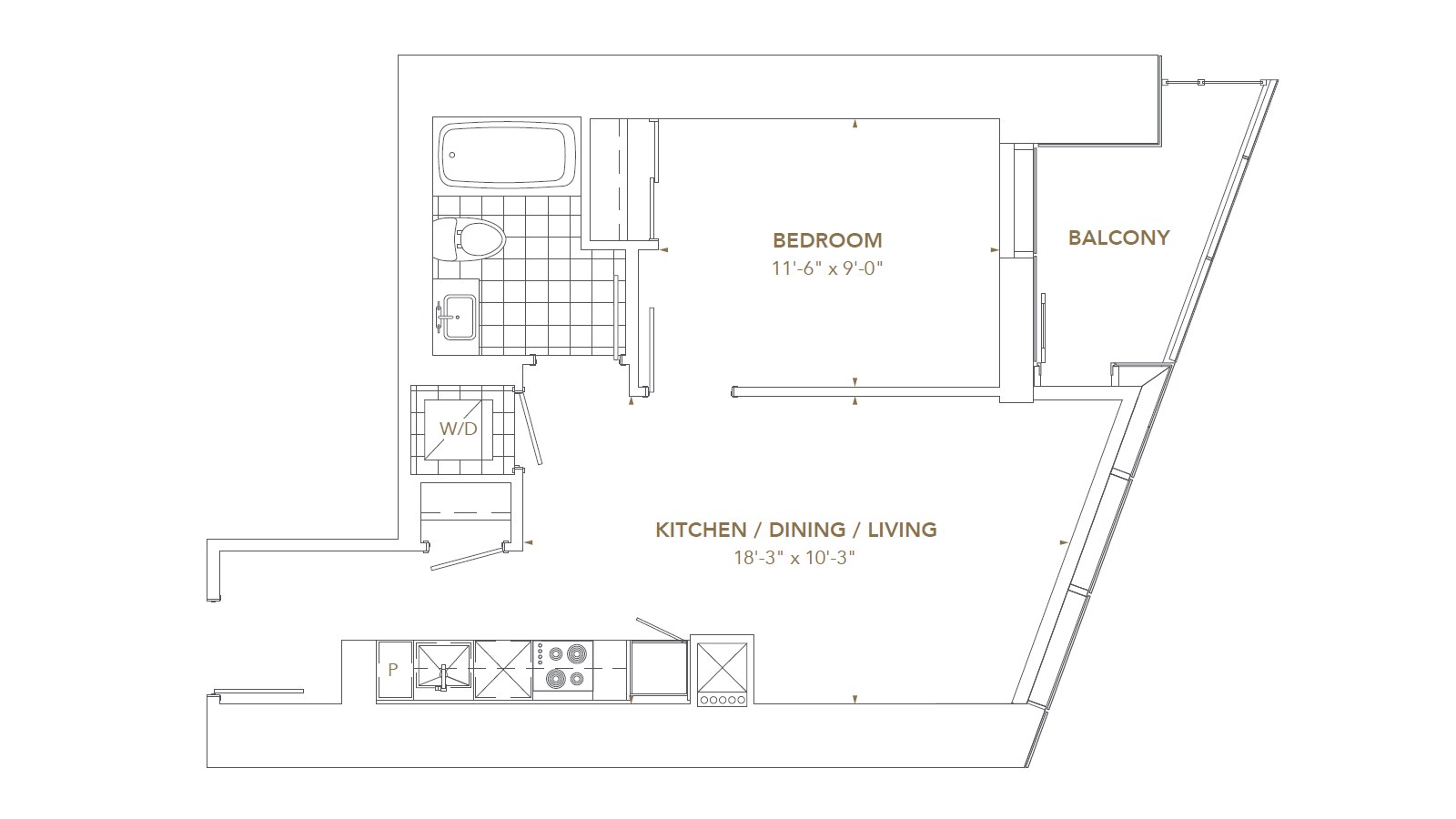 Residence 1 floor plan at Pinnacle SkyTower by Pinnacle International in Toronto, Ontario