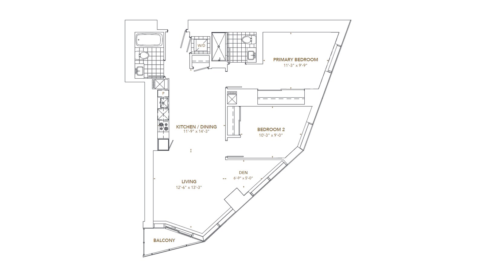 Residence 2 floor plan at Pinnacle SkyTower by Pinnacle International in Toronto, Ontario