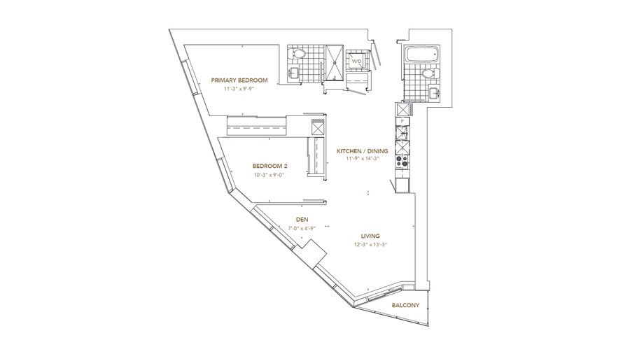The Residence 4 new home model plan at the Pinnacle SkyTower by Pinnacle International in Toronto
