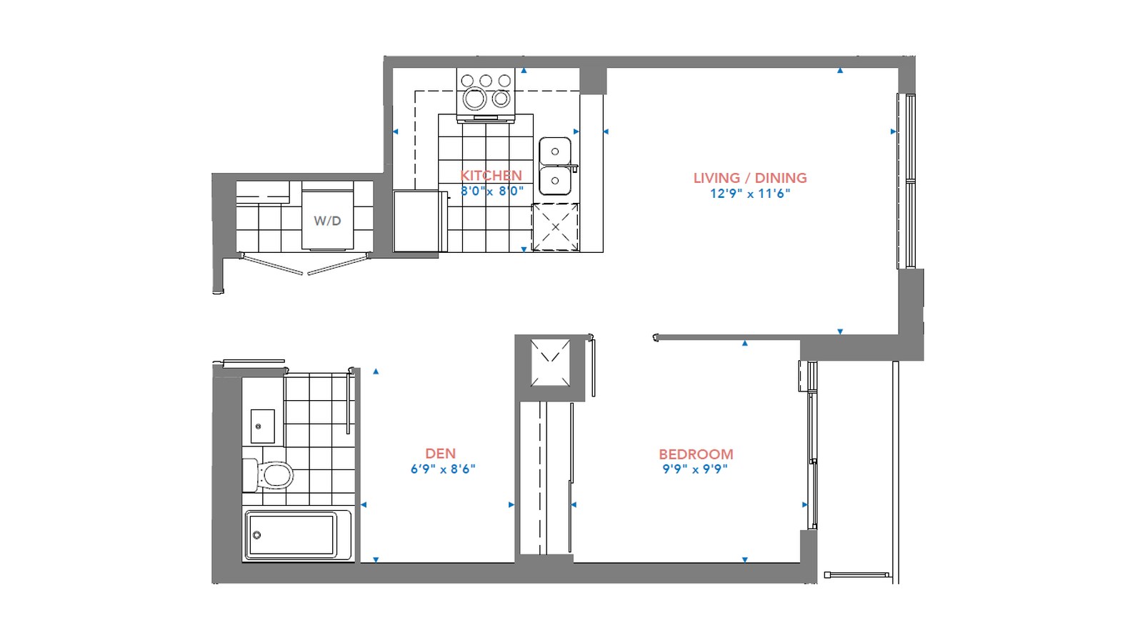 Residence 2904 - 3004 floor plan at Pinnacle Toronto East by Pinnacle International in Scarborough, Ontario