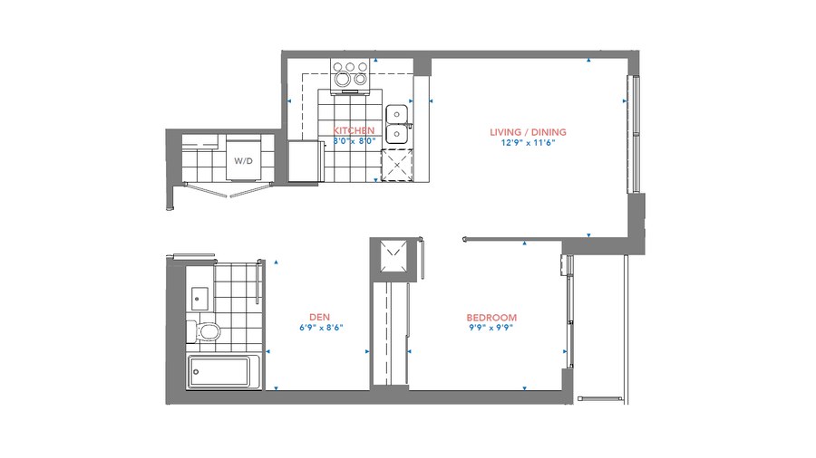The Residence 2904 - 3004 new home model plan at the Pinnacle Toronto East by Pinnacle International in Scarborough