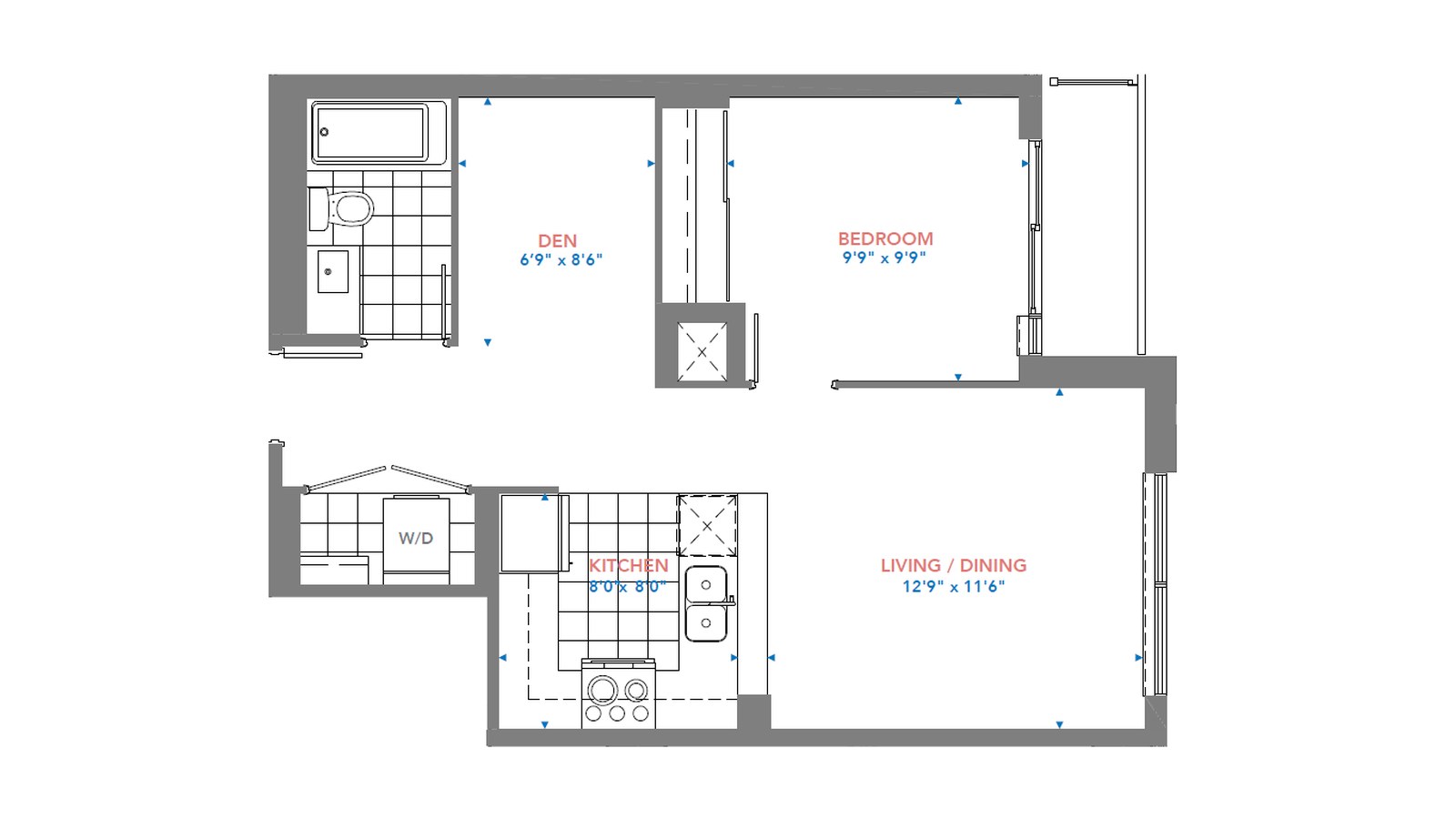 Residence 2905-3005 floor plan at Pinnacle Toronto East by Pinnacle International in Scarborough, Ontario