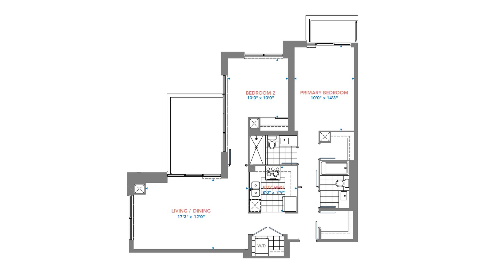 Residence 3002 floor plan at Pinnacle Toronto East by Pinnacle International in Scarborough, Ontario