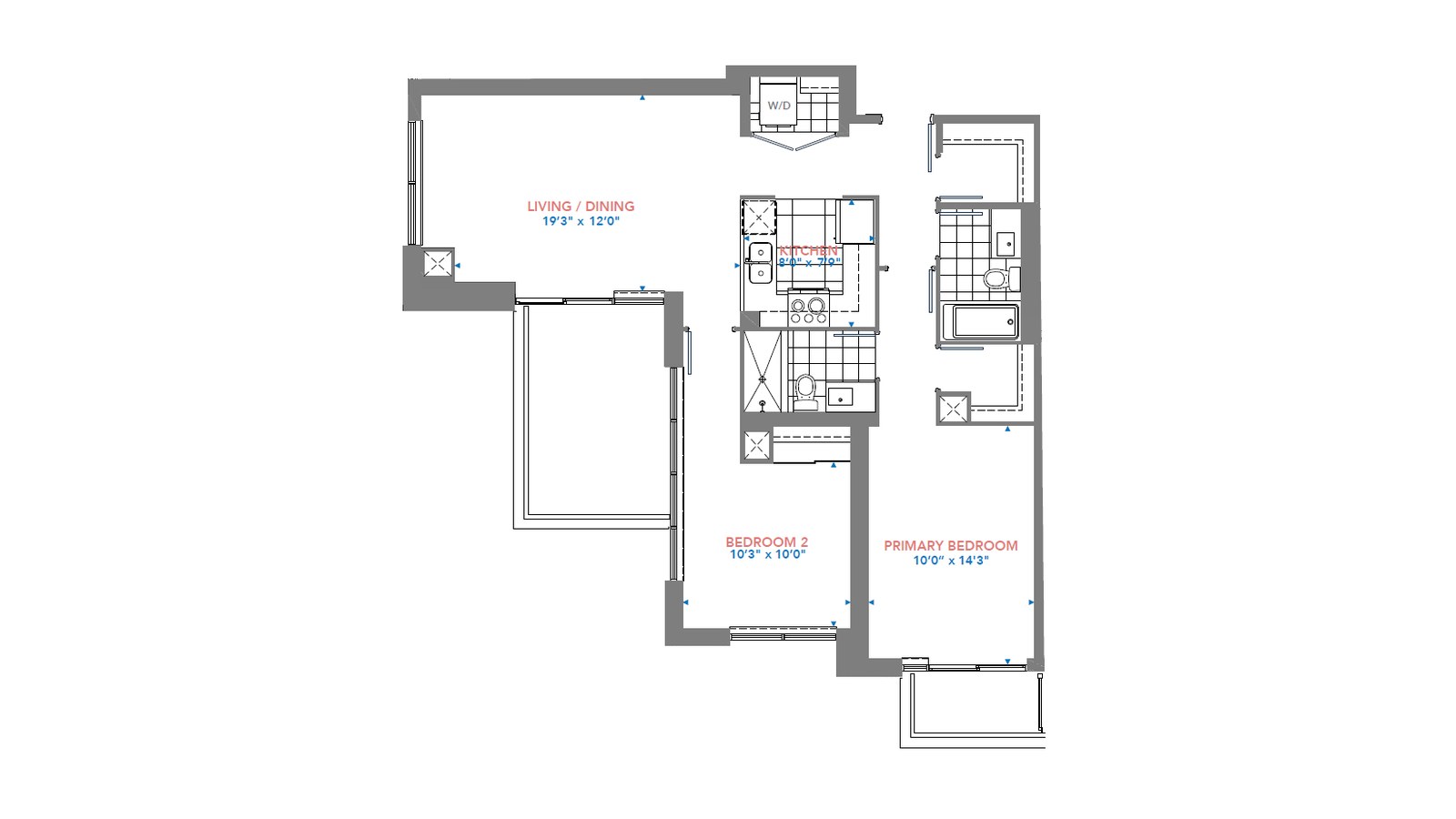 Residence 3007 floor plan at Pinnacle Toronto East by Pinnacle International in Scarborough, Ontario