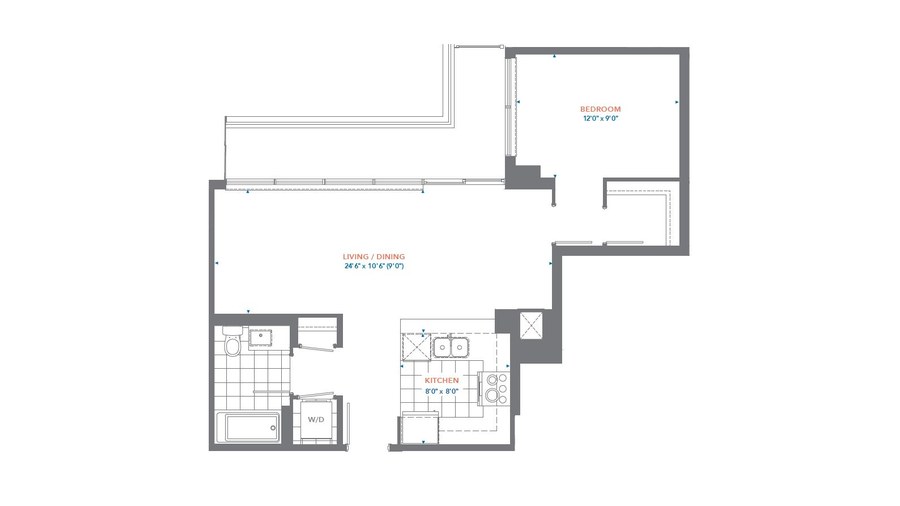 The Suite 625 new home model plan at the Pinnacle Toronto East by Pinnacle International in Scarborough