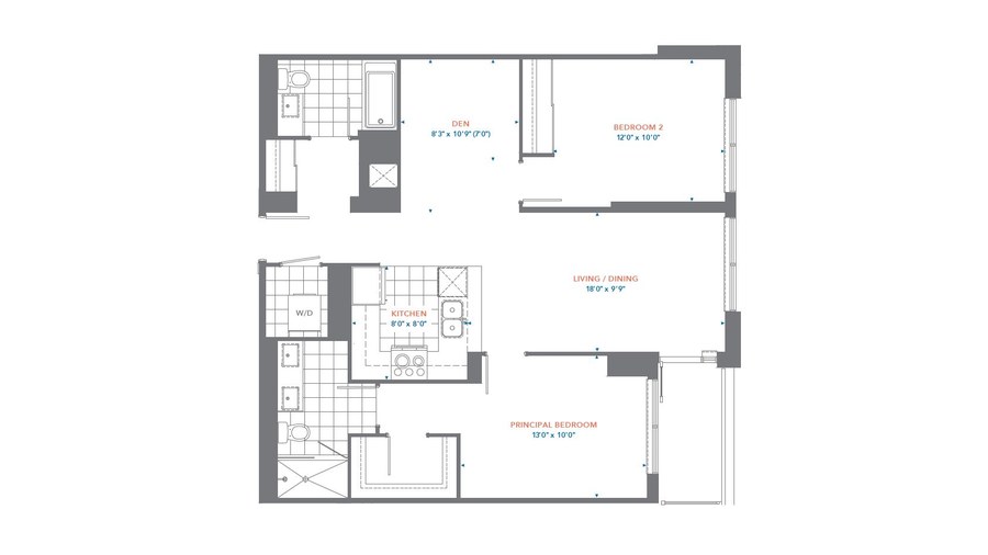 The Suite 631 new home model plan at the Pinnacle Toronto East by Pinnacle International in Scarborough