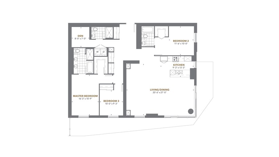 The Palatial 01 new home model plan at the The Prestige at Pinnacle One Yonge by Pinnacle International in Toronto