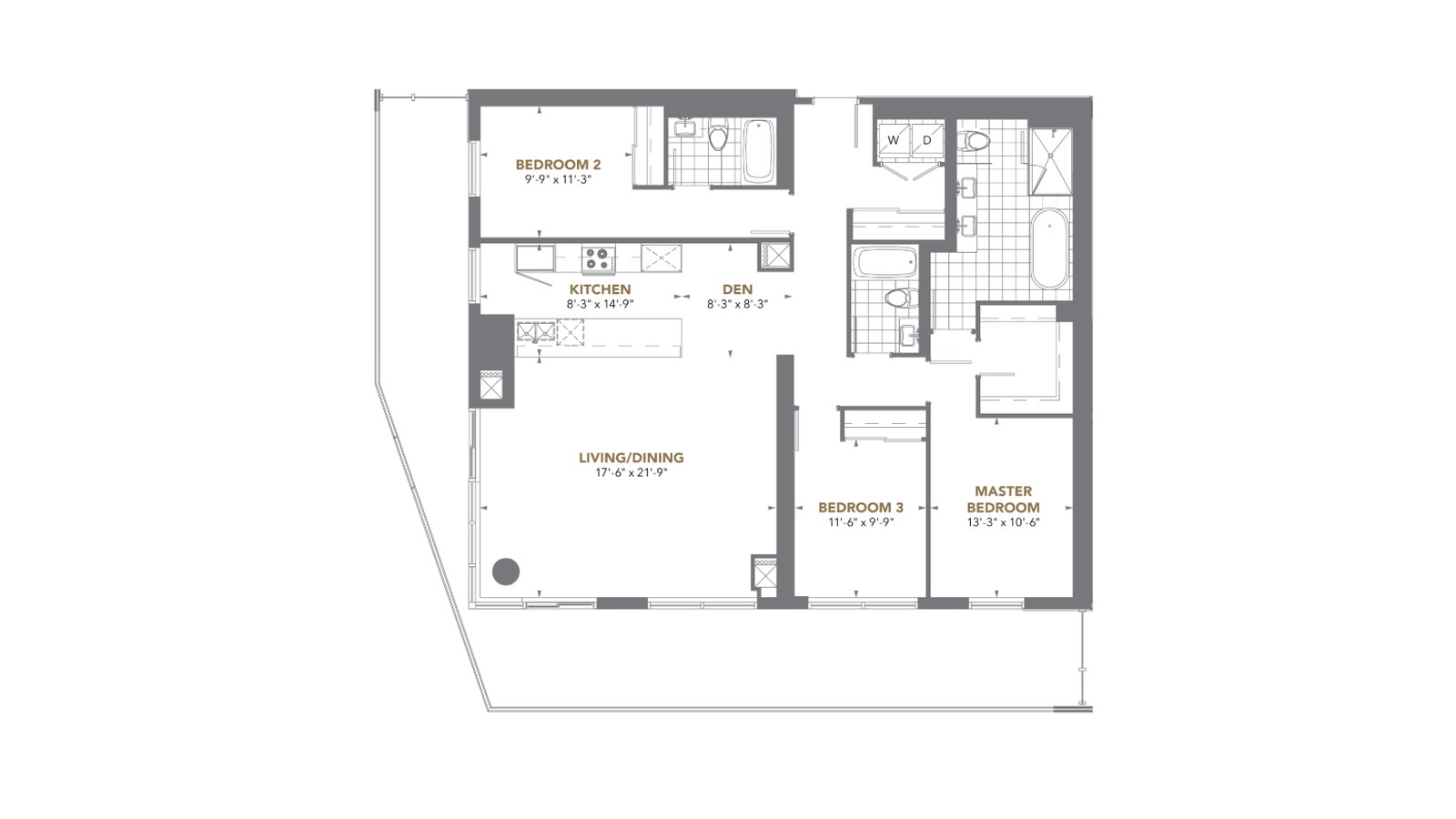 Palatial 02 floor plan at The Prestige at Pinnacle One Yonge by Pinnacle International in Toronto, Ontario