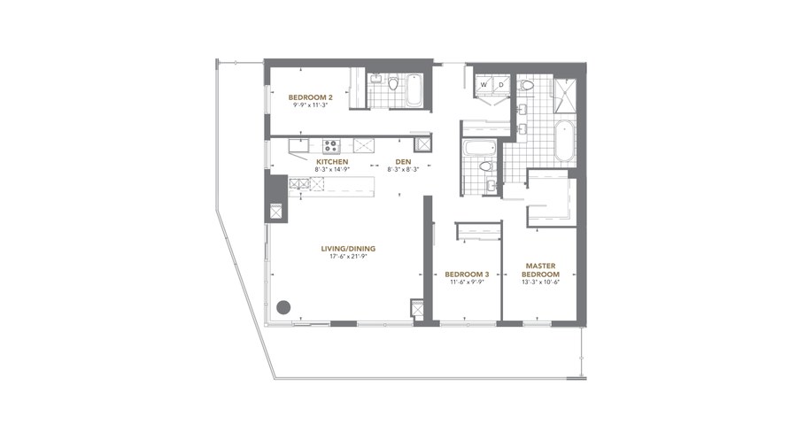 The Palatial 02 new home model plan at the The Prestige at Pinnacle One Yonge by Pinnacle International in Toronto