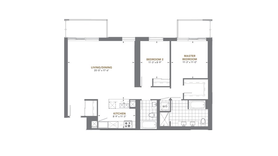The Palatial 04 new home model plan at the The Prestige at Pinnacle One Yonge by Pinnacle International in Toronto