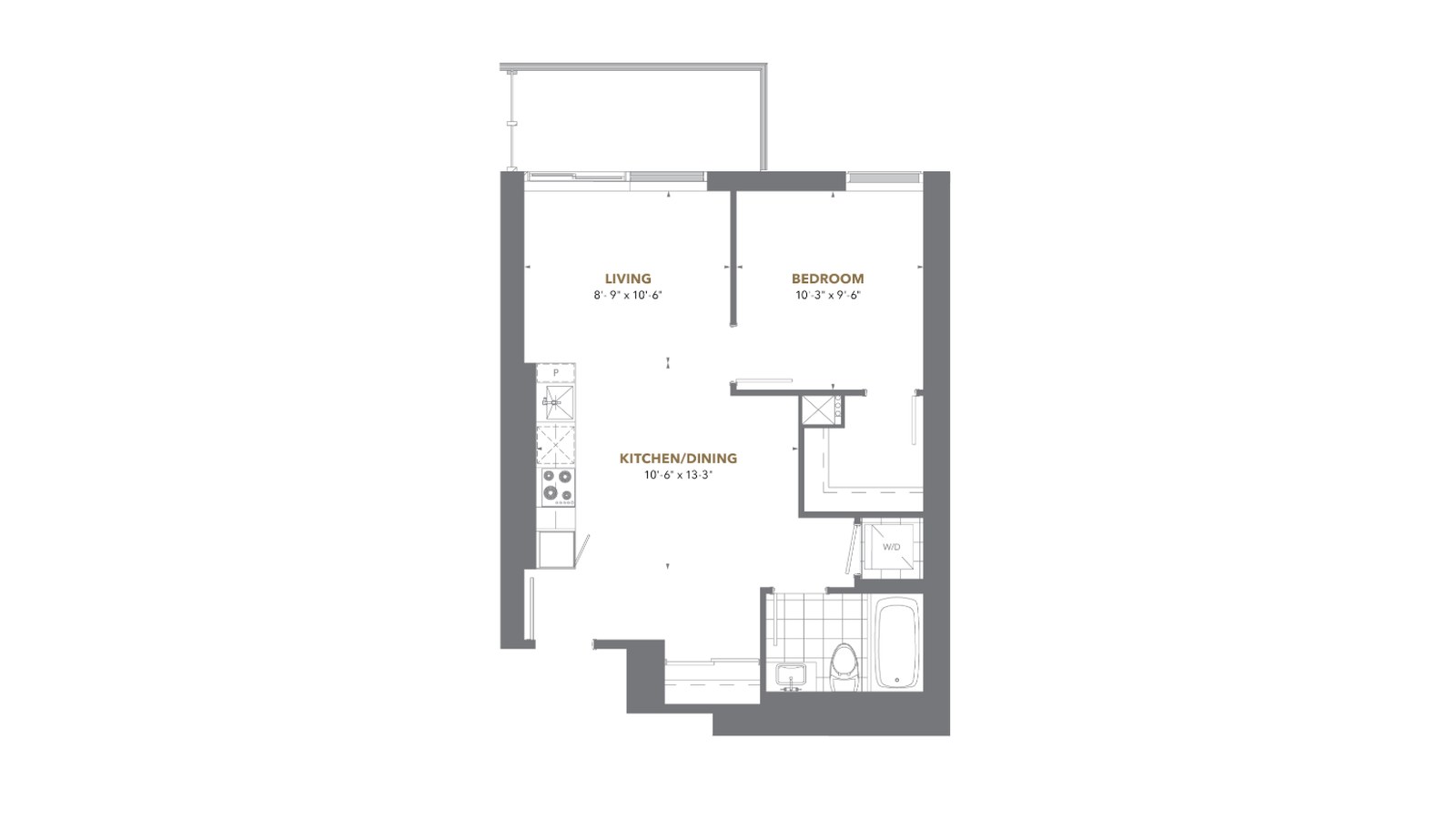 Residence 05 A floor plan at The Prestige at Pinnacle One Yonge by Pinnacle International in Toronto, Ontario