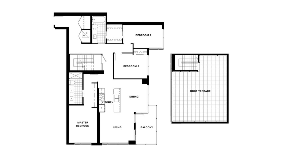 The Penthouse 01 new home model plan at the Torino Pinnacle Living at Capstan Village by Pinnacle International in Richmond