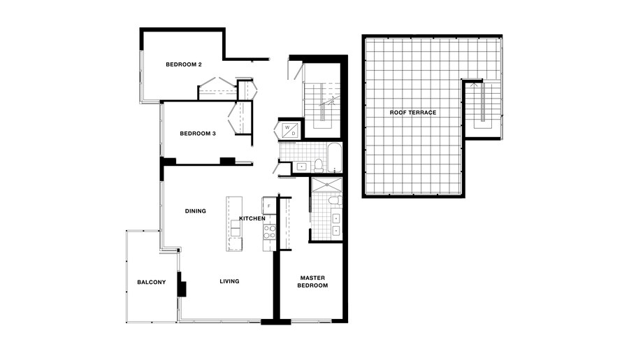 The Penthouse 02 new home model plan at the Torino Pinnacle Living at Capstan Village by Pinnacle International in Richmond