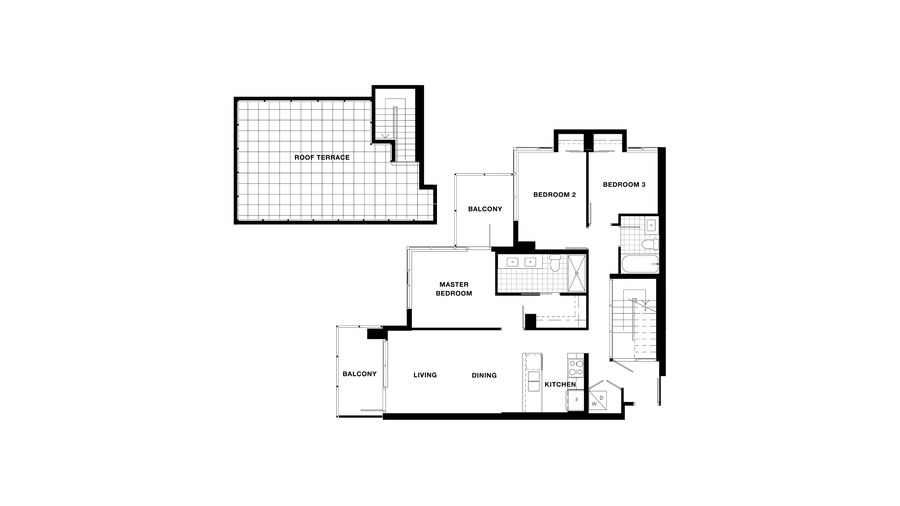 The Penthouse 04 new home model plan at the Torino Pinnacle Living at Capstan Village by Pinnacle International in Richmond