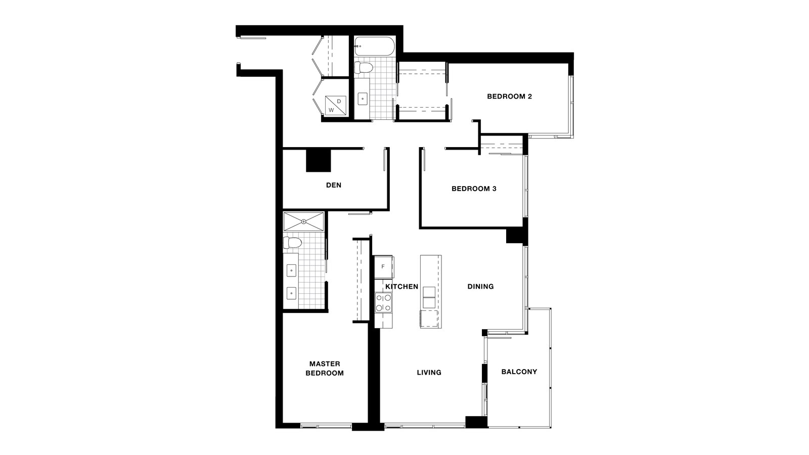 Suite 1001 to 1201, 1501, 1601 floor plan at Torino Pinnacle Living at Capstan Village by Pinnacle International in Richmond, British Columbia