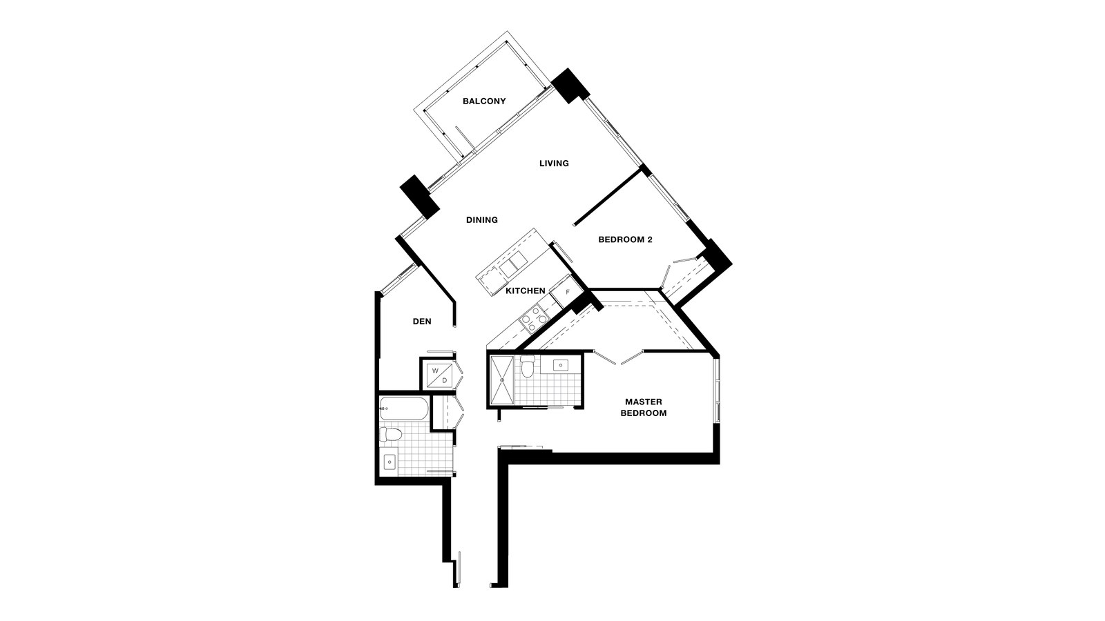 Suite 1006 to 1206, 1506, 1606 floor plan at Torino Pinnacle Living at Capstan Village by Pinnacle International in Richmond, British Columbia