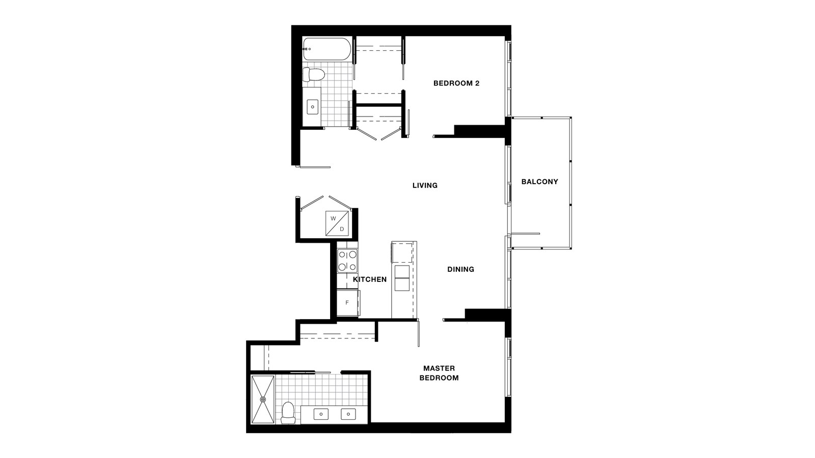 Suite 1007 to 1207, 1507 to 1707 floor plan at Torino Pinnacle Living at Capstan Village by Pinnacle International in Richmond, British Columbia