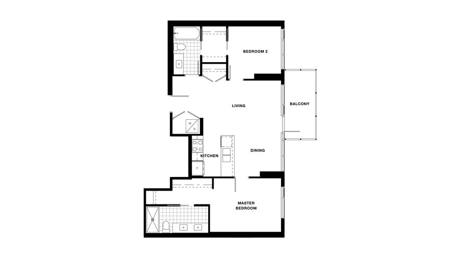 The Suite 1007 to 1207, 1507 to 1707 new home model plan at the Torino Pinnacle Living at Capstan Village by Pinnacle International in Richmond