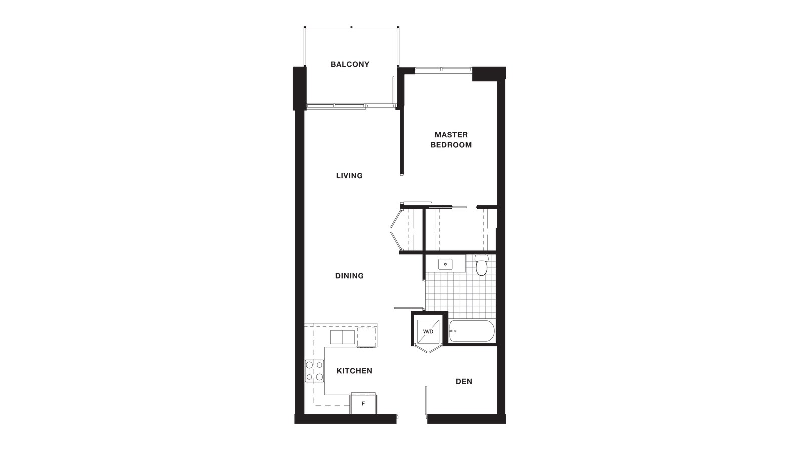 Suite 1202, 1502 to 1702 floor plan at Torino Pinnacle Living at Capstan Village by Pinnacle International in Richmond, British Columbia