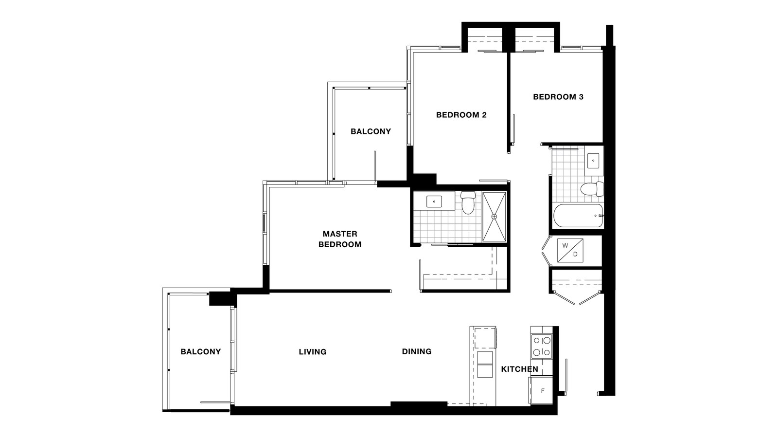 Suite 702 to 1204, 1504, 1604 floor plan at Torino Pinnacle Living at Capstan Village by Pinnacle International in Richmond, British Columbia