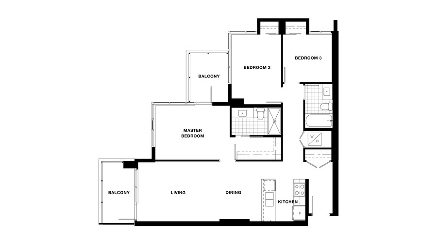 The Suite 702 to 1204, 1504, 1604 new home model plan at the Torino Pinnacle Living at Capstan Village by Pinnacle International in Richmond
