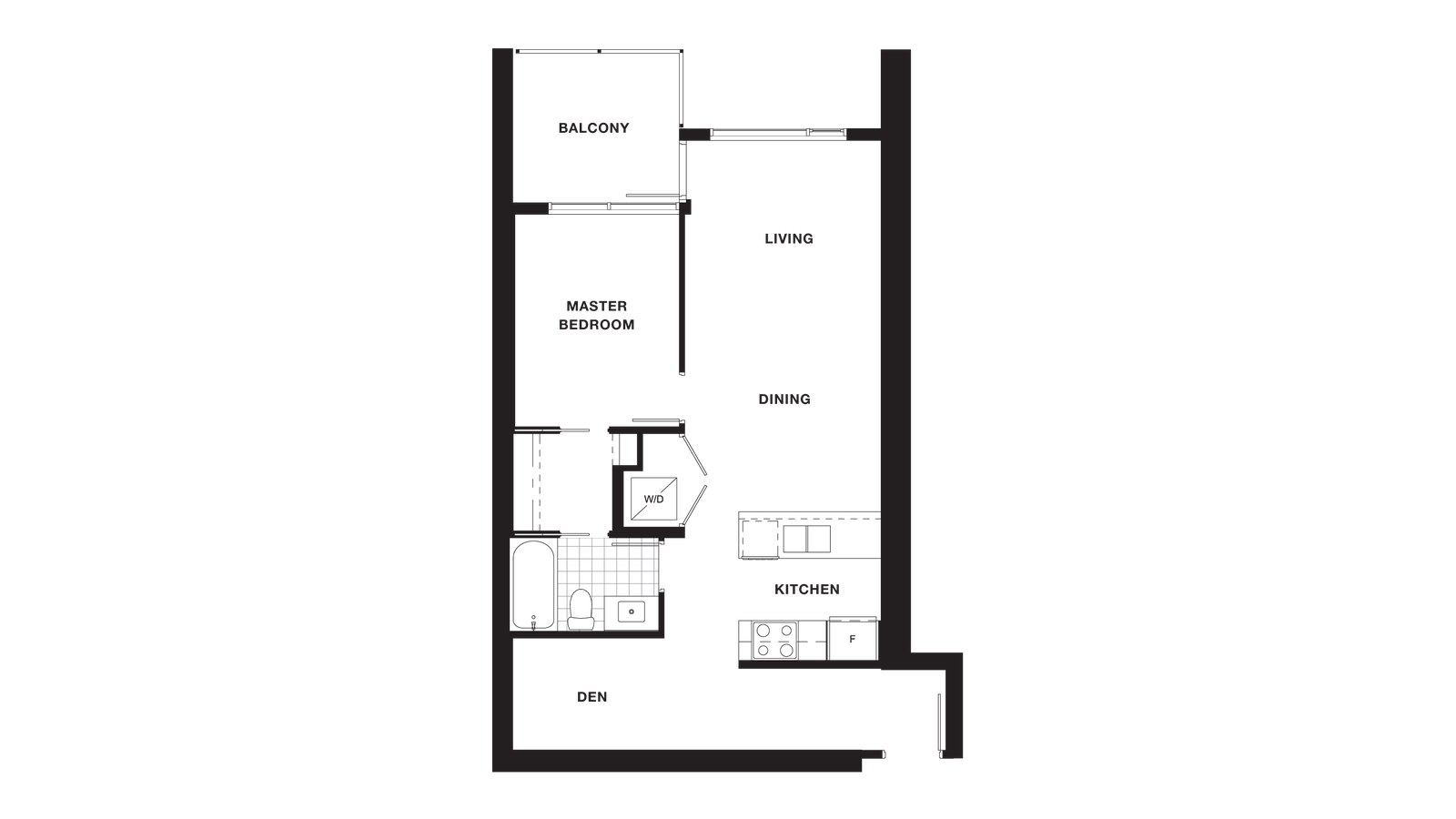 Suite 708 to 1008 floor plan at Torino Pinnacle Living at Capstan Village by Pinnacle International in Richmond, British Columbia