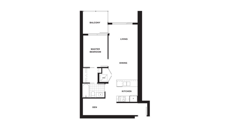 The Suite 708 to 1008 new home model plan at the Torino Pinnacle Living at Capstan Village by Pinnacle International in Richmond
