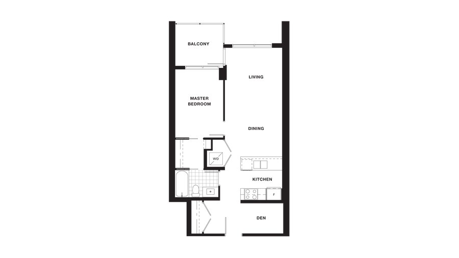 The Suite 709 to 1009 new home model plan at the Torino Pinnacle Living at Capstan Village by Pinnacle International in Richmond