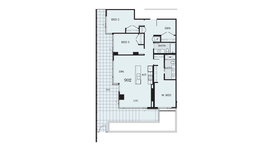 The Suite 902 A new home model plan at the Torino Pinnacle Living at Capstan Village by Pinnacle International in Richmond