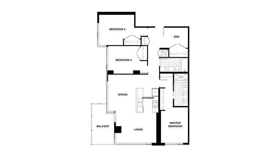 The Suite 902 to 1602 new home model plan at the Torino Pinnacle Living at Capstan Village by Pinnacle International in Richmond