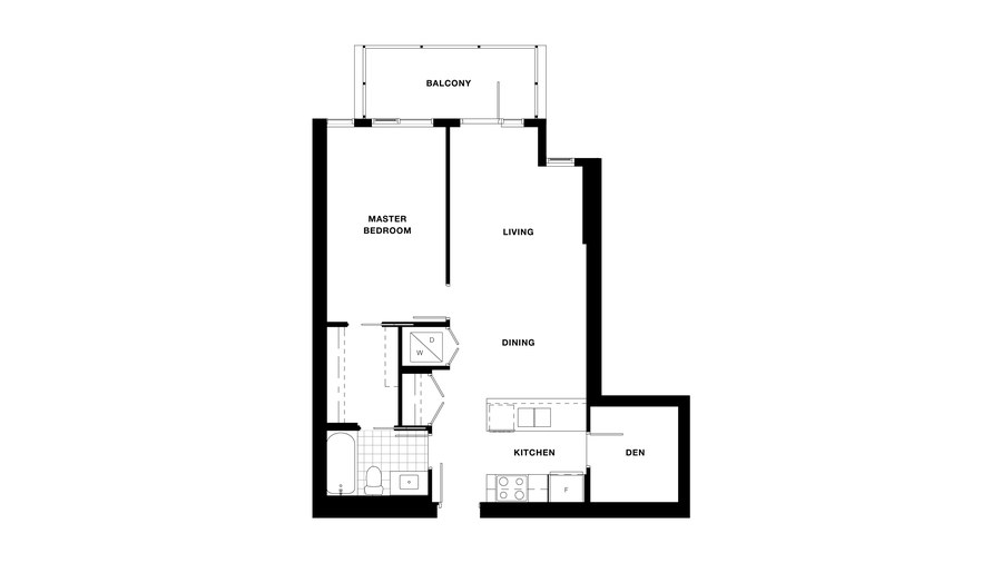 The Suite 905 to 1205, 1505 new home model plan at the Torino Pinnacle Living at Capstan Village by Pinnacle International in Richmond