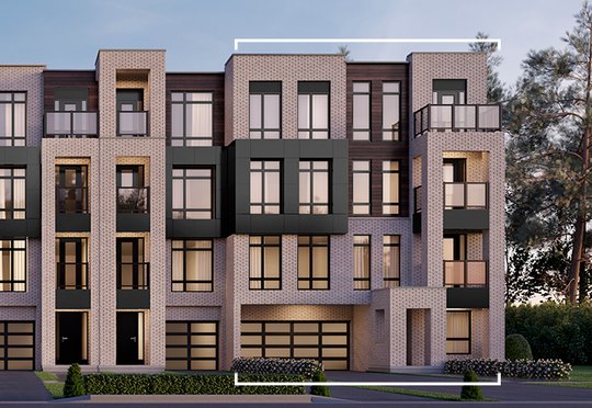 The TH-4 new home model plan at the SXSW by Primont Homes in Vaughan