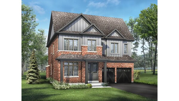 The Gerald new home model plan at the Mayfield Village by Regal Crest Homes in Brampton