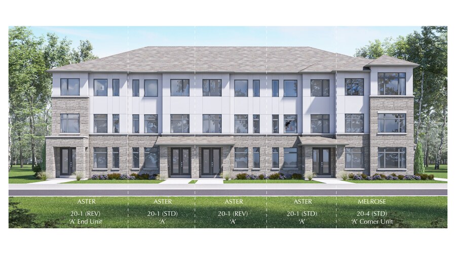 Aster floor plan at Victoria Grand by Regal Crest Homes in Markham, Ontario