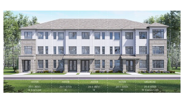 The Aster new home model plan at the Victoria Grand by Regal Crest Homes in Markham