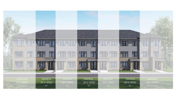 The Dahlia new home model plan at the Victoria Grand by Regal Crest Homes in Markham