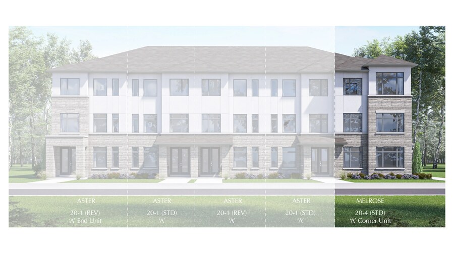 Melrose floor plan at Victoria Grand by Regal Crest Homes in Markham, Ontario