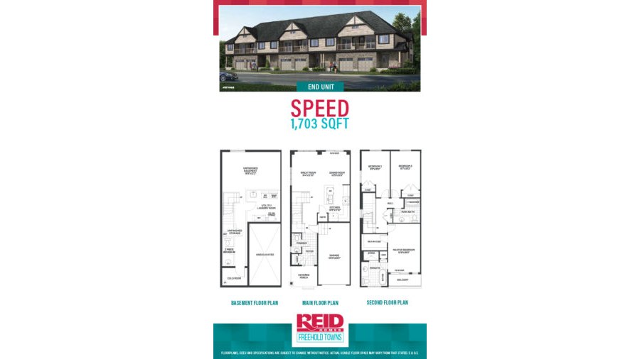 The Speed new home model plan at the Freehold Towns by Reid Homes in Cambridge