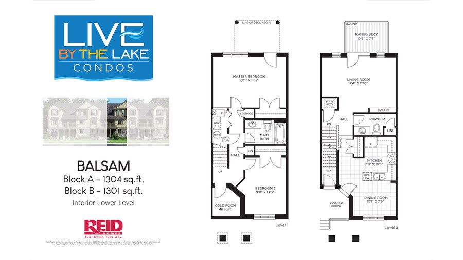 The Balsam new home model plan at the Live By The Lake by Reid Homes in Guelph