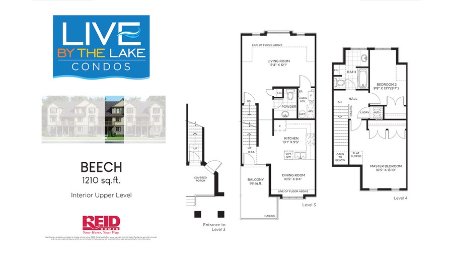 The Beech new home model plan at the Live By The Lake by Reid Homes in Guelph