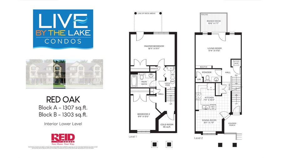 The Red Oak new home model plan at the Live By The Lake by Reid Homes in Guelph
