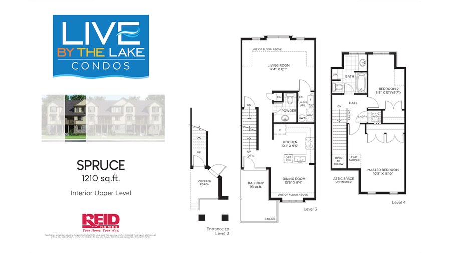 The Spruce new home model plan at the Live By The Lake by Reid Homes in Guelph