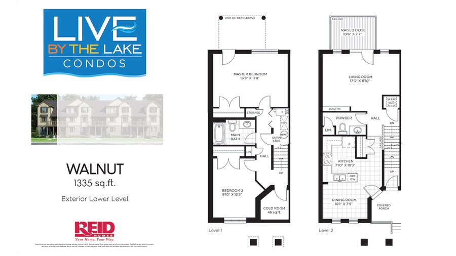 The Walnut new home model plan at the Live By The Lake by Reid Homes in Guelph