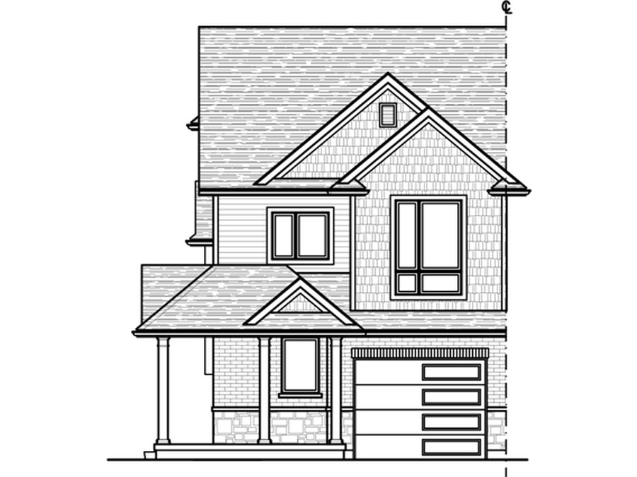 Ryndam Side Entry floor plan at The Nest 2 by Rembrandt Homes in London, Ontario