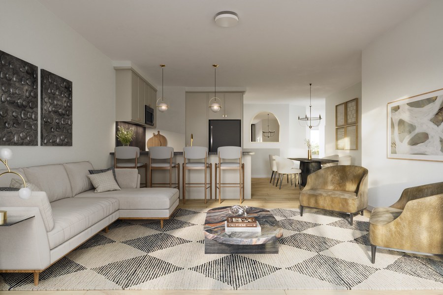 End Unit floor plan at The Grove at Cobble Beach by Reid's Heritage Homes in Owen Sound, Ontario